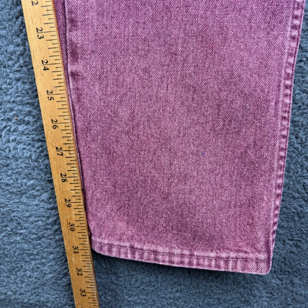 Vintage Wrangler Mens Red Washed Denim Jeans Straight Leg Pants‎ Size 32 USA